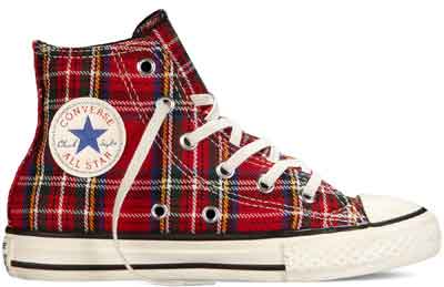 converse ecossaise rouge