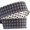 Ruban Pied poule Pois gris et noir