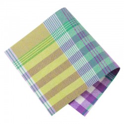 Pièce thermocollante tissu Madras mauve