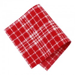 Pièce thermocollante tissu Carreaux rouge
