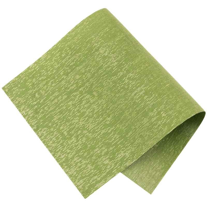 Pièce thermocollante à découper tissu Lurex vert et or