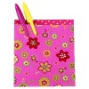 Poche rectangle thermocollante tissu fleurs Spring rose