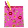 Poche thermocollante fleurs rose