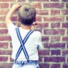 Bretelles pantalon enfant Rayures bleu