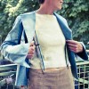 Bretelles pantalon adulte Rayures bayadère turquoise