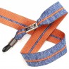 Cordon-lunettes blue Jean orange