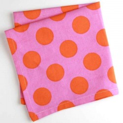 Serviette de table Pois rose