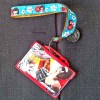 Dragonne porte carte / badge fleurs Kimono
