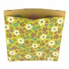 Poche rectangle thermocollante tissu fleurs Capucine