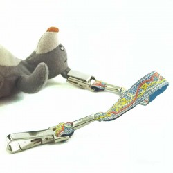 Attache-doudou Zigzag gris