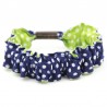 Chouchou cheveux Pois bleu marine