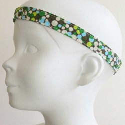 Bandeau tête enfant Pois vert