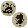 Thermocollants monstres Bloomy/Zorzouille pois beige