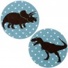 Thermocollants Dinosaures T&T bleu