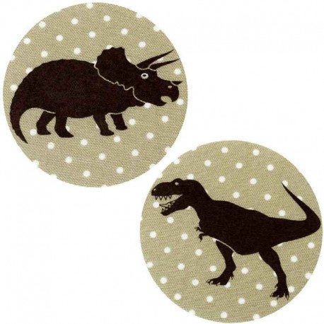 ecusson-thermocollant-dinosaure-tyrannosaure-pois-beige