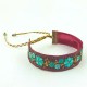bracelet-ruban-fleur-turquoise