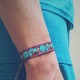 bracelet-ruban-poignet-fleur-turquoise