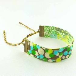 bracelet-ruban-pois-vert