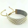 bracelet-ruban-pied-poule-gris-pois