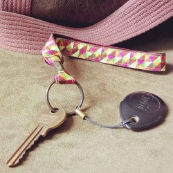Porte-clefs dragonne Mosaïque lurex
