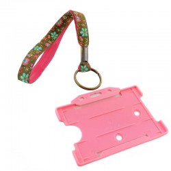 dragonne-porte-badge-fleur-kaki