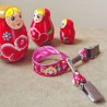 Attache-doudou & serviette Matriochka