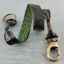 Ruban cuir Boa Batik gris