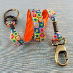 Ruban Pois multicolores fluo