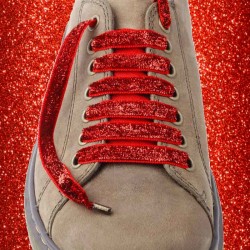 lacet-chaussure-lurex-rouge