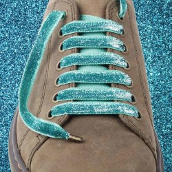 lacet-chaussure-lurex-bleu