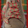 Lacets chaussures Ecossais rouge