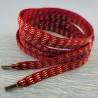 Lacets Chenille bordeaux et Or 90cm