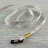 Cordon-lunettes brillant argent