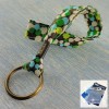 porte-badge-dragonne-pois-vert