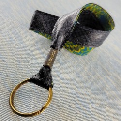 Porte-clefs dragonne Boa gris
