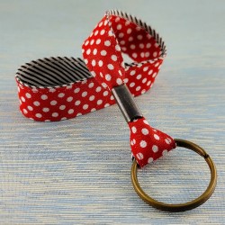 Porte-clefs dragonne Pois rouge