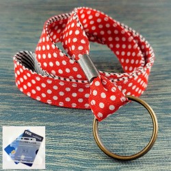 Ruban Pois Rayures rouge et noir