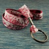 Porte-clef tour de cou toile de Jouy