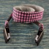 Attache-serviette adulte Pied de poule rose
