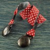 Attache-serviette adulte Pois rouge