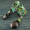 Attache-serviette adulte Pois vert