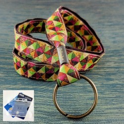 Ruban Mosaïque triangles lurex cuivre