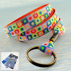 Ruban Pois multicolores fluo
