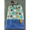 Pochette smartphone fleurs turquoise