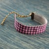 bracelet-ruban-pied-poule-rose