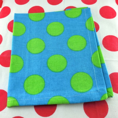 serviette-table-pois-bleu