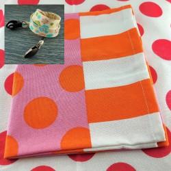 Kit-serviette adulte Pois rose