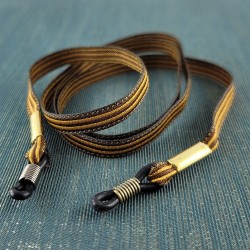 cordon-lunettes-rayures-marron-jaune