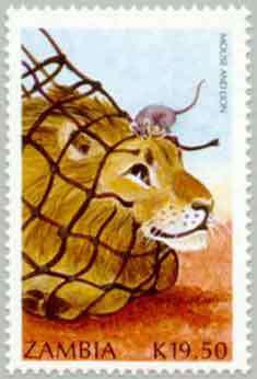 illustration-lion-rat-timbre-poste-zambie